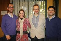 Dr. Ricardo Fernández, Dra. Sandra tarquinio; Dr. Flavio Demarco, y Dr. Alfredo Molina en Radio Universidad de Chile