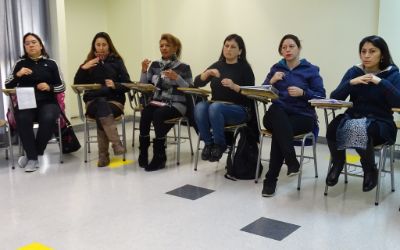 Participantes del Curso de Lenguaje de Señas