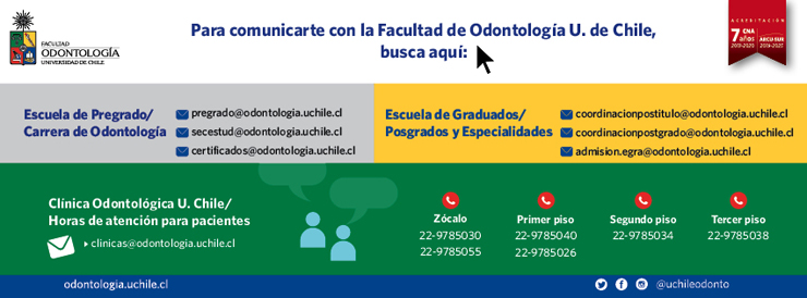Bienvenid@ a la Facultad de Odontología de la Universidad de Chile.